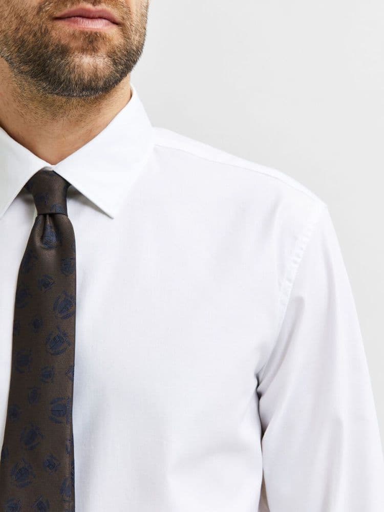 ΠΟΥΚΑΜΙΣΟ SELECTED SLHSLIMETHAN SHIRT LS CLASSIC WHITE SELECTED