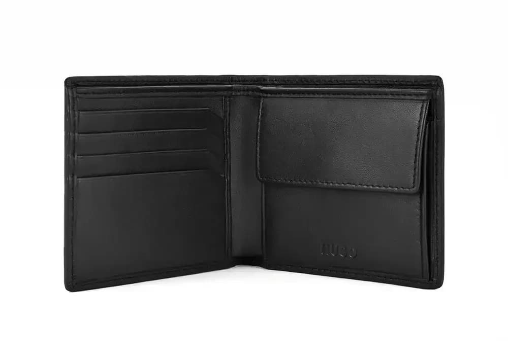 ΠΟΡΤΟΦΟΛΙ HUGO LEATHER TIBBY BLACK HUGO BOSS