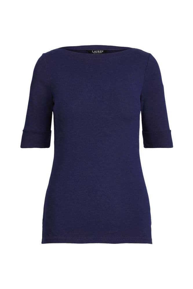 ΜΠΛΟΥΖΑ RALPH LAUREN 3/4 NAVY POLO RALPH LAUREN