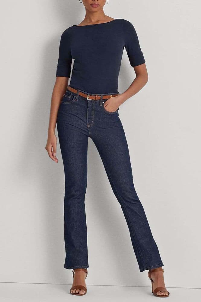 ΜΠΛΟΥΖΑ RALPH LAUREN 3/4 NAVY POLO RALPH LAUREN