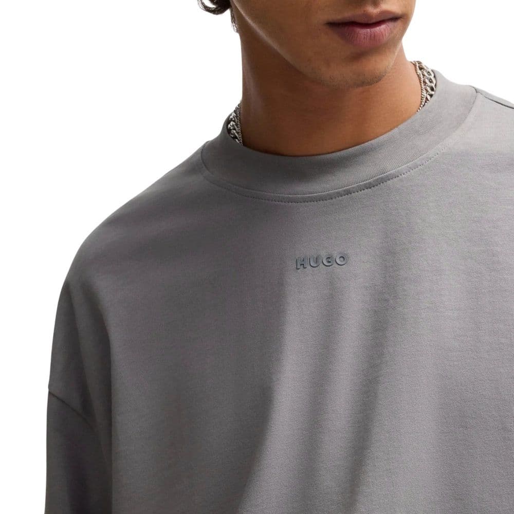 LONG SLEEVE HUGO DAPOSO SWEATER GREY HUGO BOSS