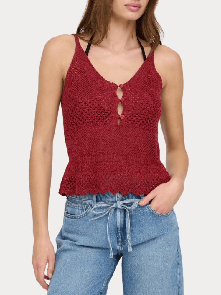 TOP ONLY LISON SL PEPLUM TOP KNT ECRU ONLY