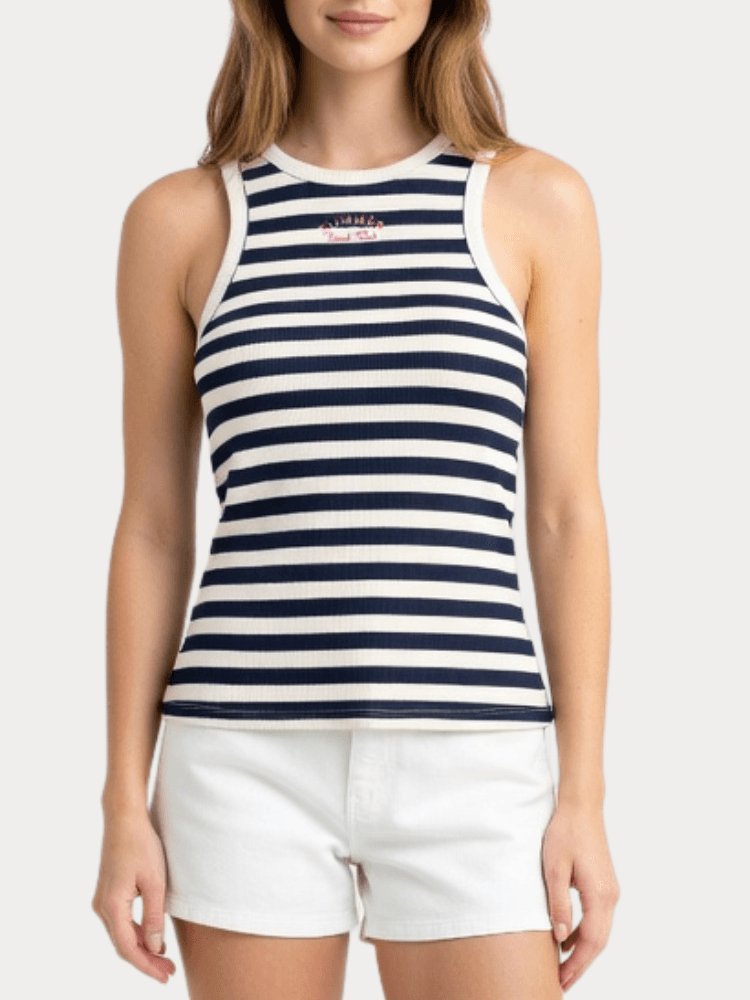 TANK TOP ONLY ISLA S/L ONECK STRIPE BRIGHT WHITE NAVY BLAZER ONLY