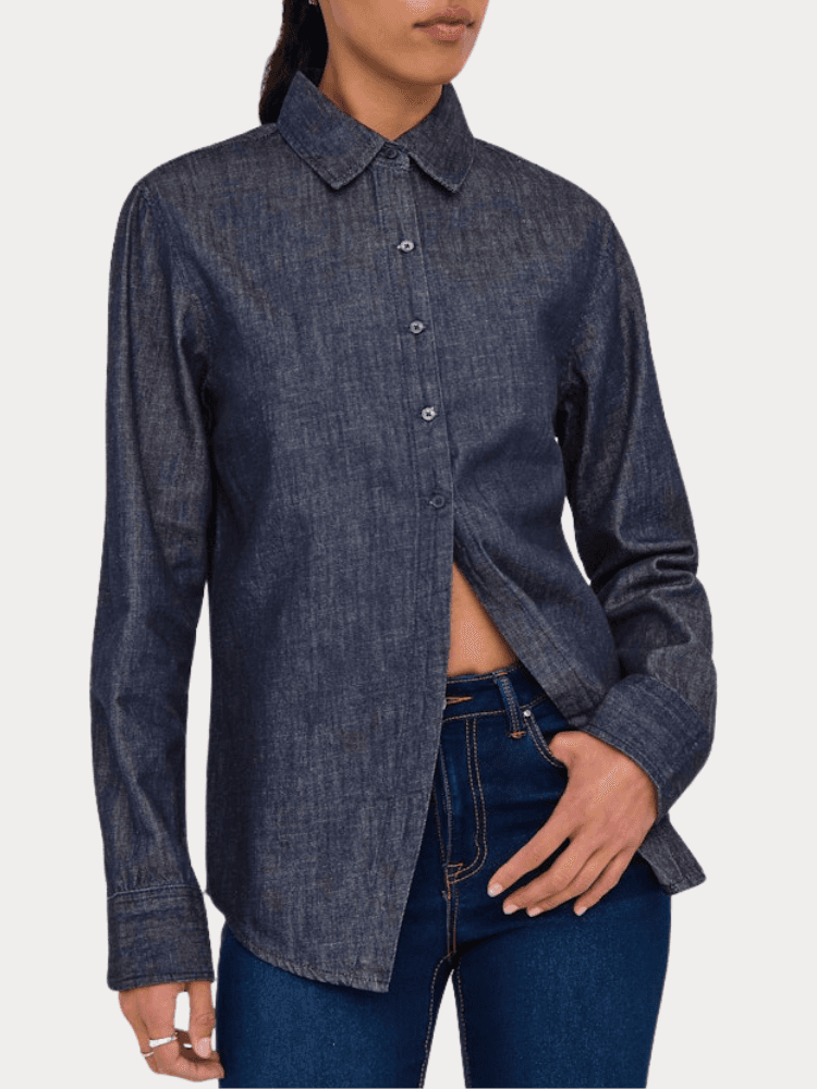 ΠΟΥΚΑΜΙΣΟ ONLY RUBY LS DNM SHIRT AKM DARK BLUE DENIM ONLY