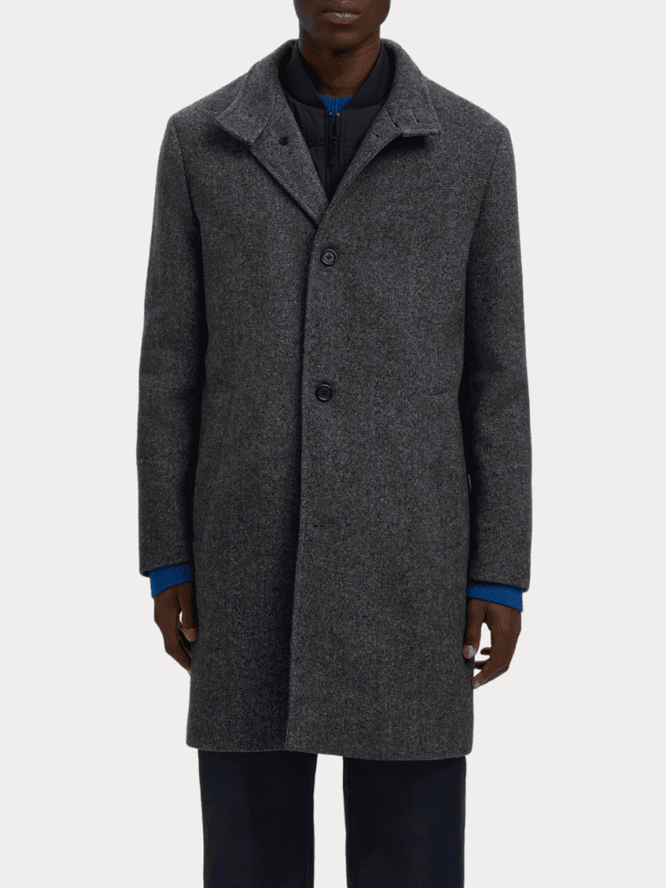 ΠΑΛΤΟ SELECTED SLHRAINAR WOOL BLEND COAT FALEN ROCK SELECTED