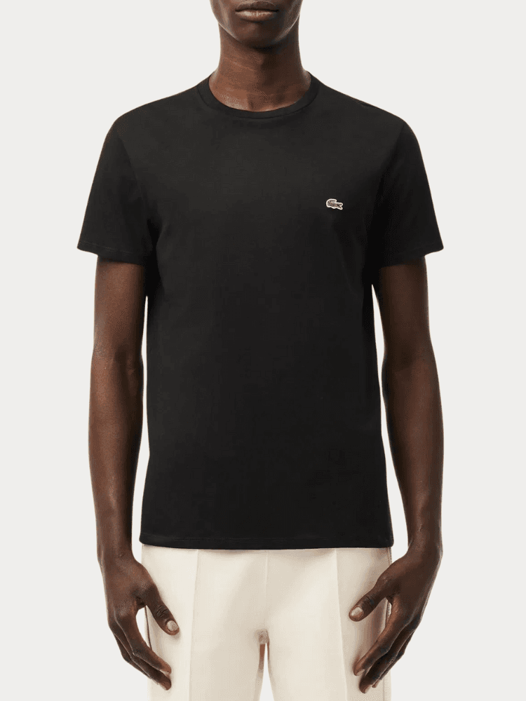 T-SHIRT LACOSTE REG PIMA COTTON BLACK LACOSTE