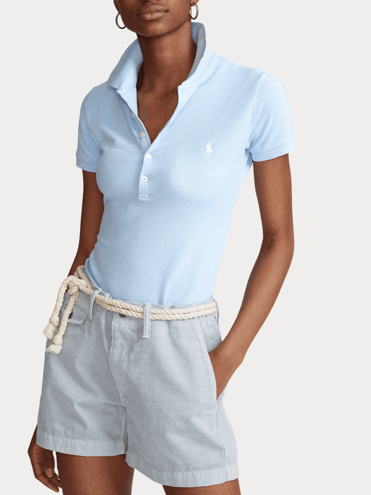 ΓΥΝΑΙΚΕΙΑ ΠΟΛΟ POLO RALPH LAUREN JULIE SLIM FIT STRETCH BLUE POLO RALPH LAUREN