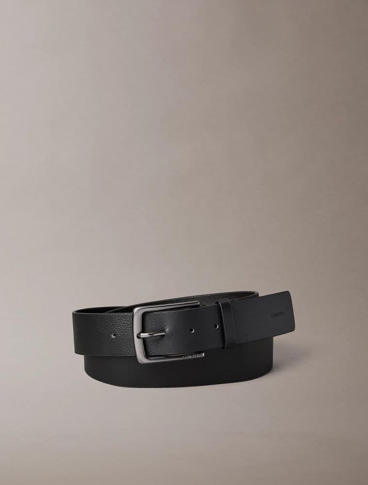 ΖΩΝΗ LEATHER CALVIN KLEIN WARMTH BUCKLE BLACK CALVIN KLEIN