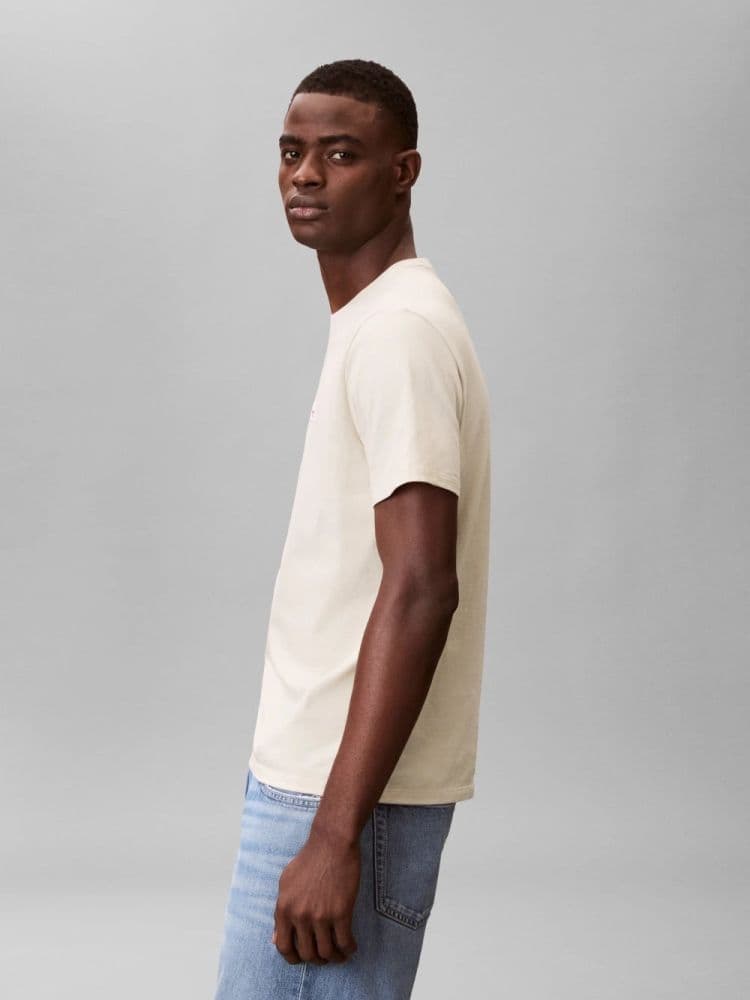 T-SHIRT CALVIN KLEIN COTTON OATMEAL CALVIN KLEIN