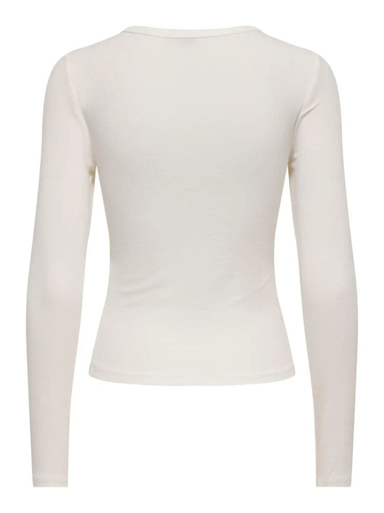 ΜΠΛΟΥΖΑ ONLY NORA L/S O NECK TOP CS JRS CLOUD DANCER ONLY