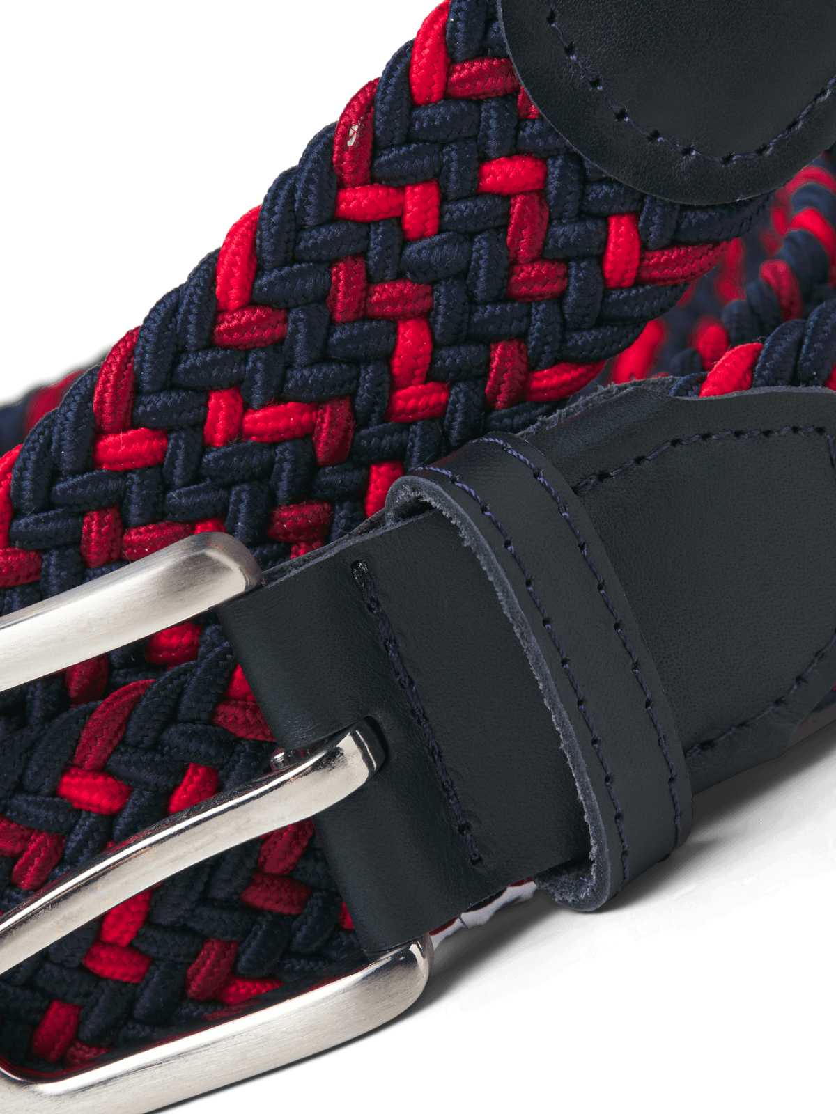 ΖΩΝΗ ΥΦΑΣΜΑΤΙΝΗ JACK & JONES JACSPRING WOVEN BELT NAVYBLAZER/RED MIX JACK&JONES