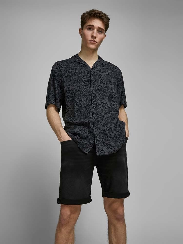 ΤΖΙΝ ΒΕΡΜΟΥΔΑ JACK & JONES JJIRICK JJICON SHORTS GE 010 I.K STS BLACK JACK&JONES