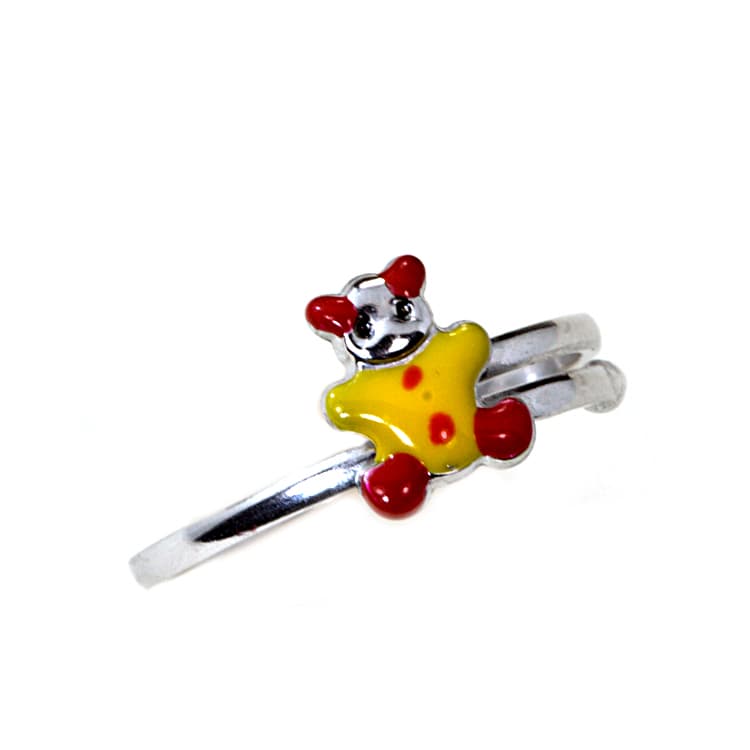 Παιδικό Δαχτυλίδι Αρκουδάκι Από Λευκόχρυσο Κ14 PDX106