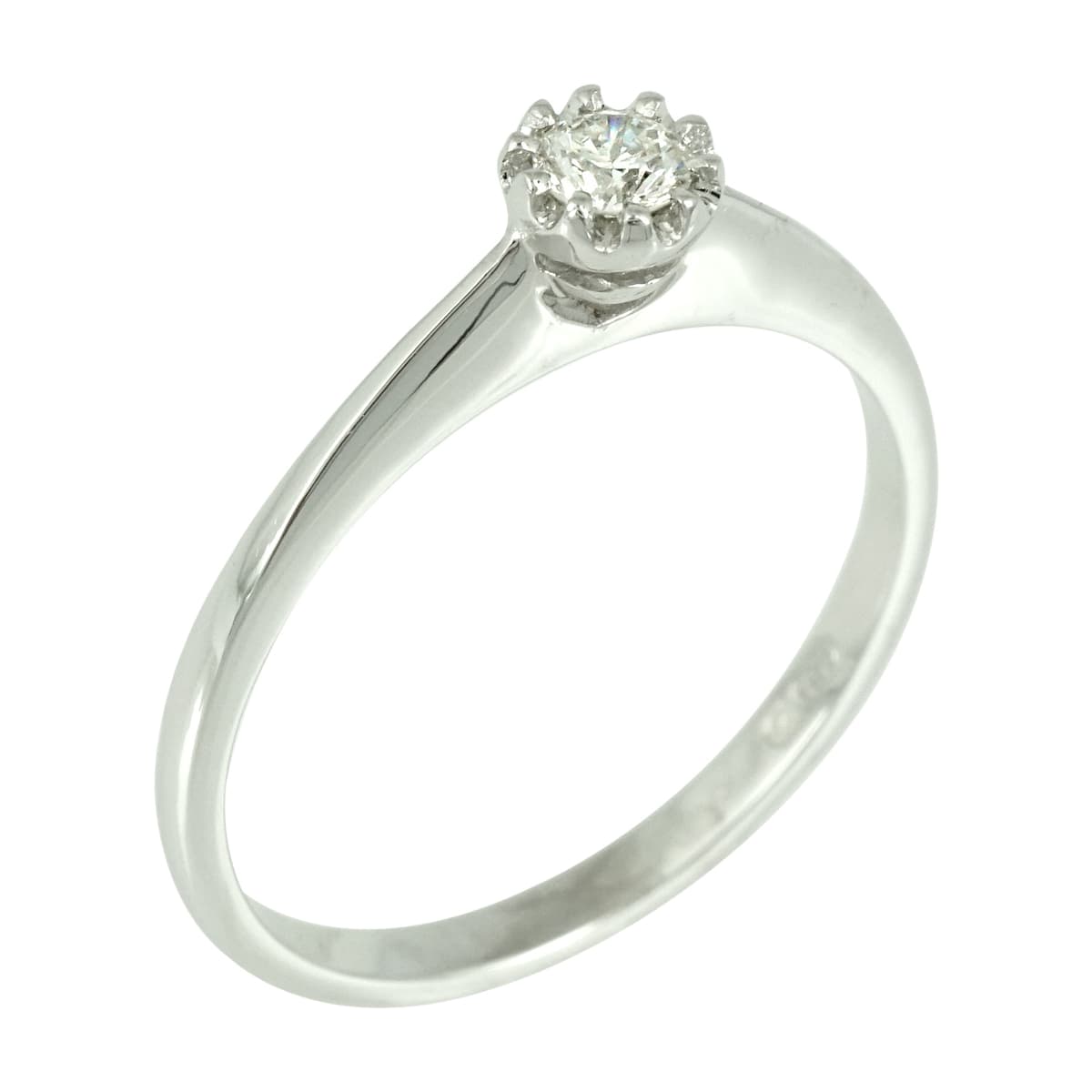 Μονόπετρο Δαχτυλίδι Κ18 με Διαμάντι Brilliant R1047