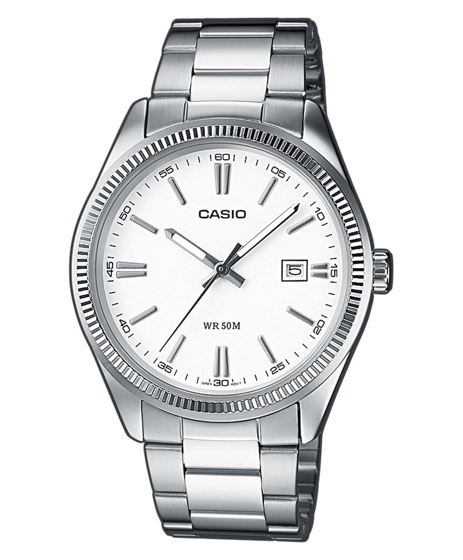 CASIO Collection Stainless Steel Bracelet Black White MTP-1302PD-7A1VEF