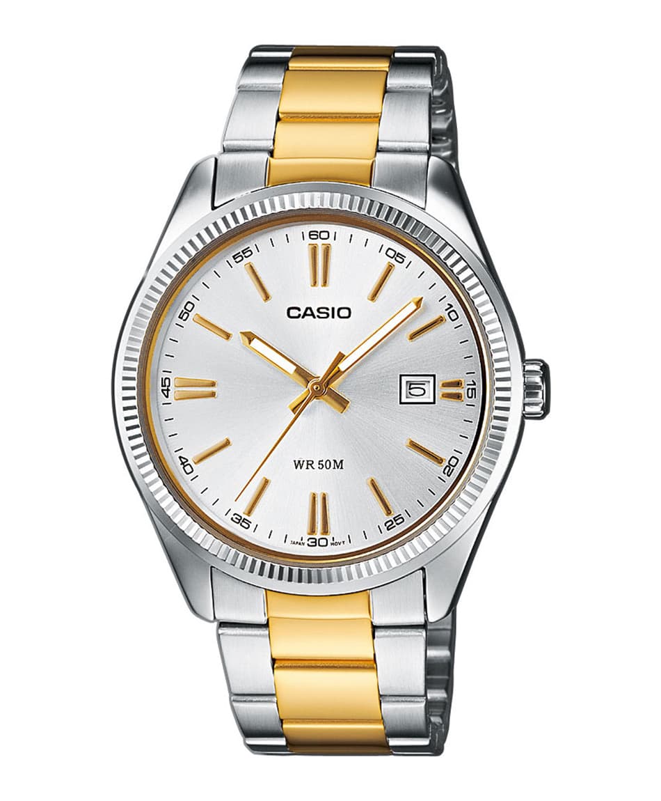 CASIO Collection Calendar Stainless Steel Bracelet MTP-1302PSG-7AVEF