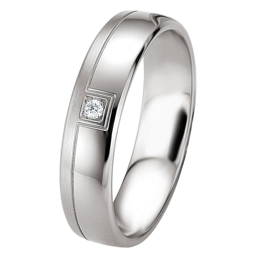 Ασημένια Βέρα Γάμου Breuning με ή χωρίς Πέτρες WRS238 xoris_petra