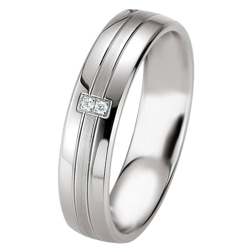 Ασημένια Βέρα Γάμου Breuning με ή χωρίς Πέτρες WRS237 diamonds