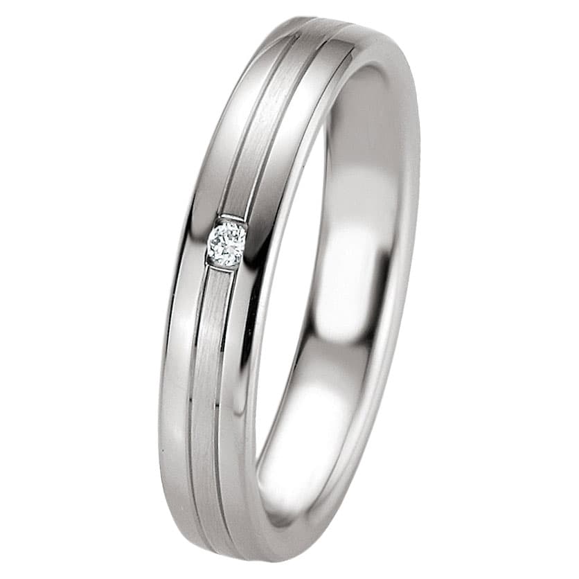 Ασημένια Βέρα Γάμου Breuning με ή χωρίς Πέτρες WRS233 diamonds