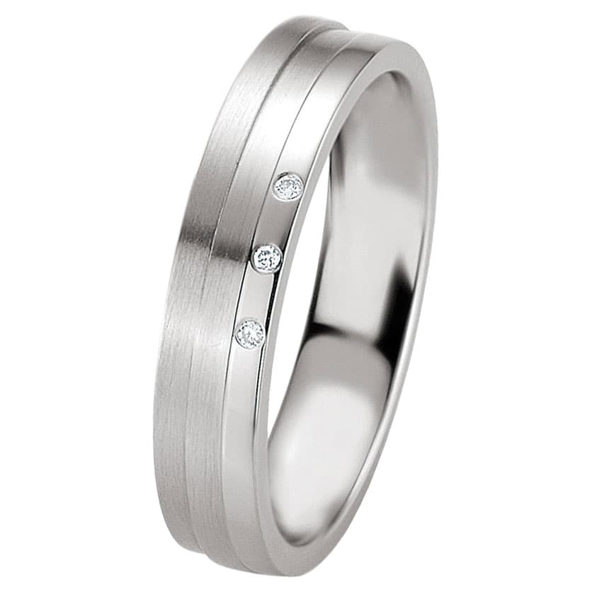 Ασημένια Βέρα Γάμου Breuning με ή χωρίς Πέτρες WRS234 diamonds