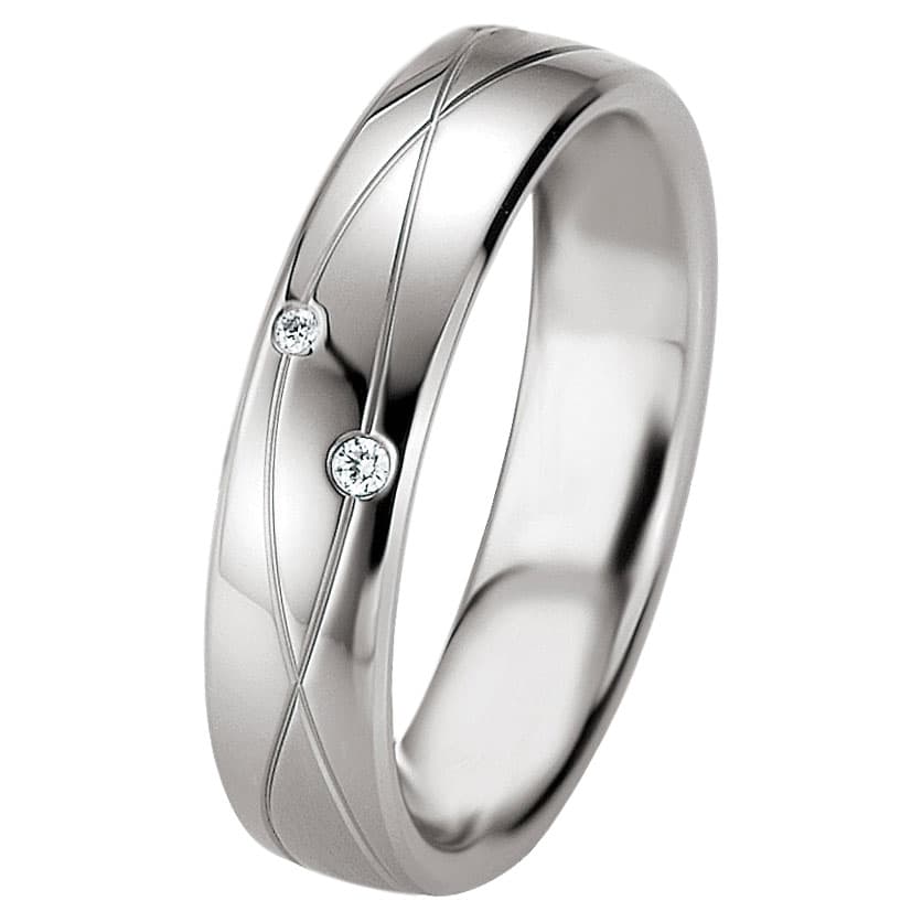 Ασημένια Βέρα Γάμου Breuning με ή χωρίς Πέτρες WRS235 diamonds