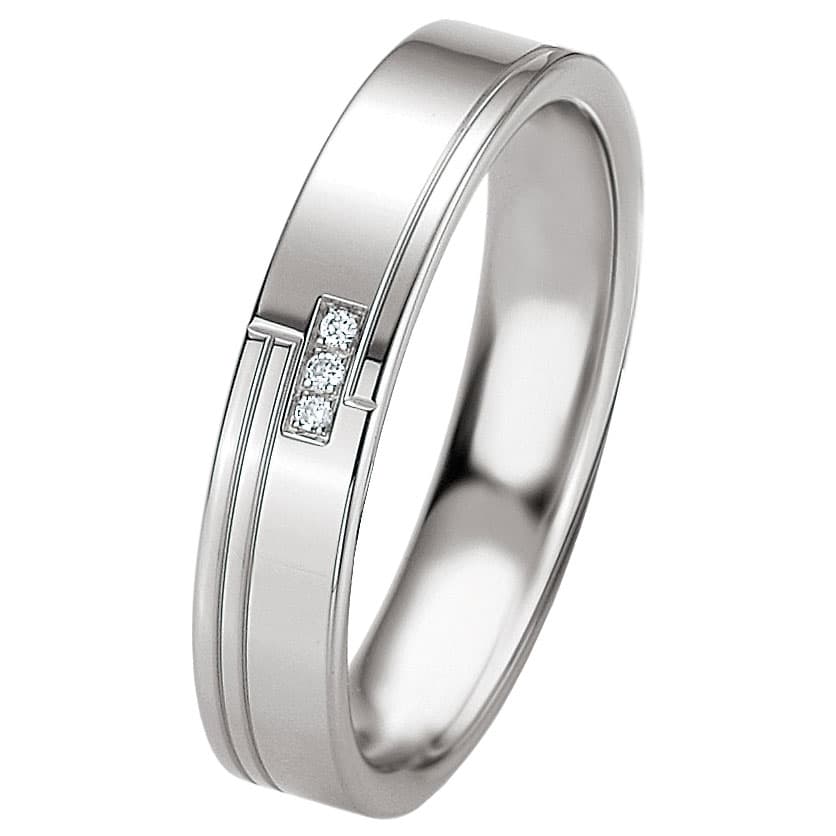 Ασημένια Βέρα Γάμου Breuning με ή χωρίς Πέτρες WRS232 xoris_petra