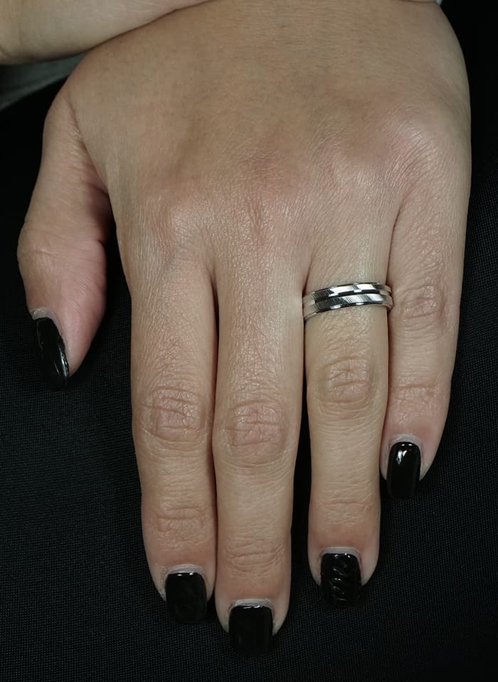 Women's Wedding Bands Gofas Silver