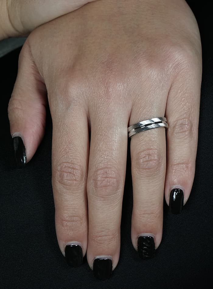 Women's Wedding Bands Gofas Silver