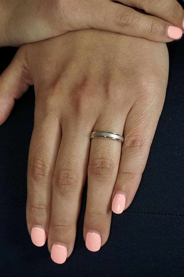 Women's Wedding Bands Gofas Silver