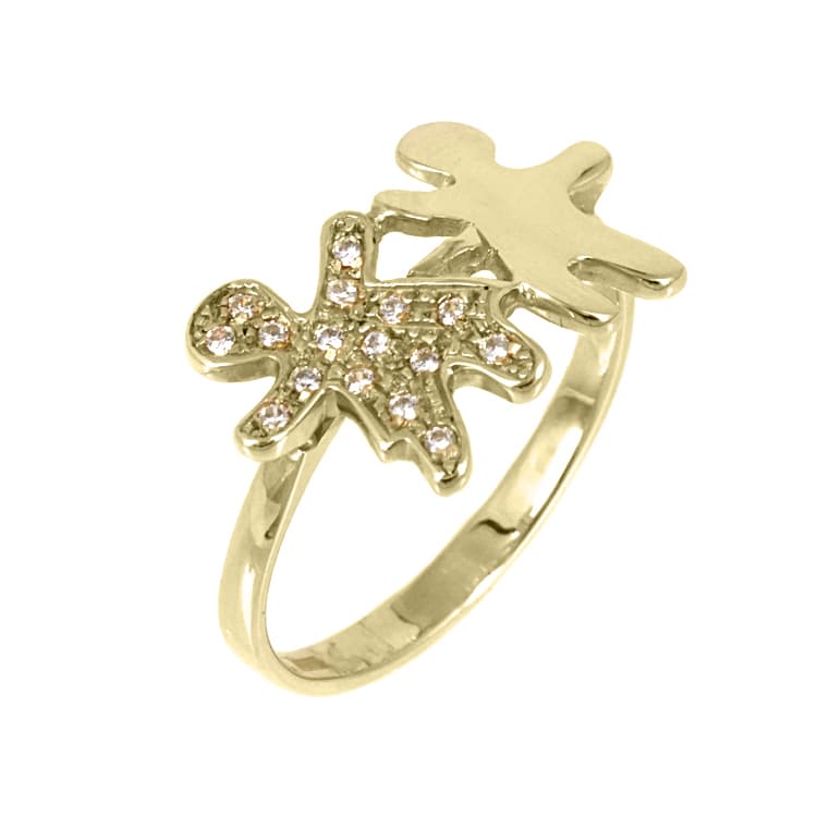 Κίτρινο Χρυσό Δαχτυλίδι Κ14 DX51568