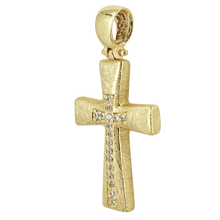 Σταυρός Βάπτισης 14 Kαρατίων Κίτρινος Χρυσός Γυναικείος ST1771