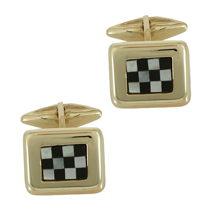 Κίτρινα Χρυσά Μανικετόκουμπα Κ14 MANK136