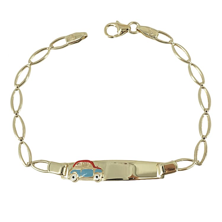 Κίτρινη Χρυσή Παιδική Ταυτότητα με Αυτοκινητάκι Κ9 TVR212