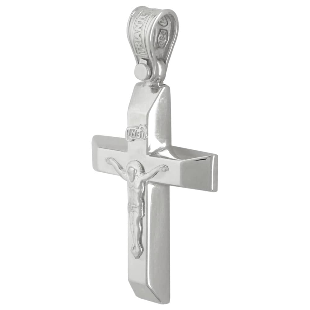 Σταυρός Βάπτισης Κ14 Λευκόχρυσος Ανδρικός ΤΡΙΑΝΤΟΣ ST1943
