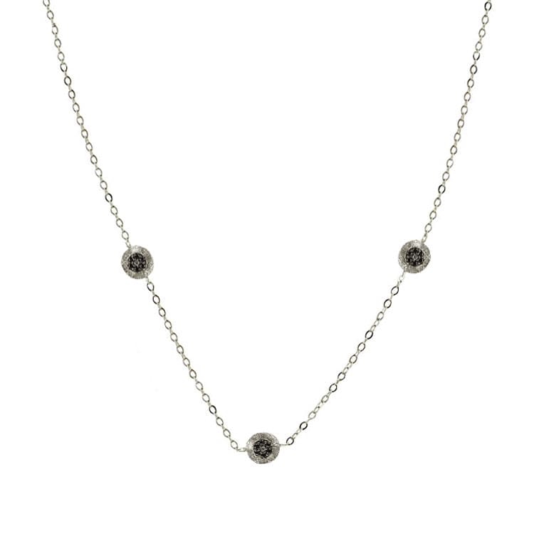 Κολιέ Γυναικείο σε Κίτρινο Χρυσό κ14 με Ροζέτα και zircon Gatsa KL383