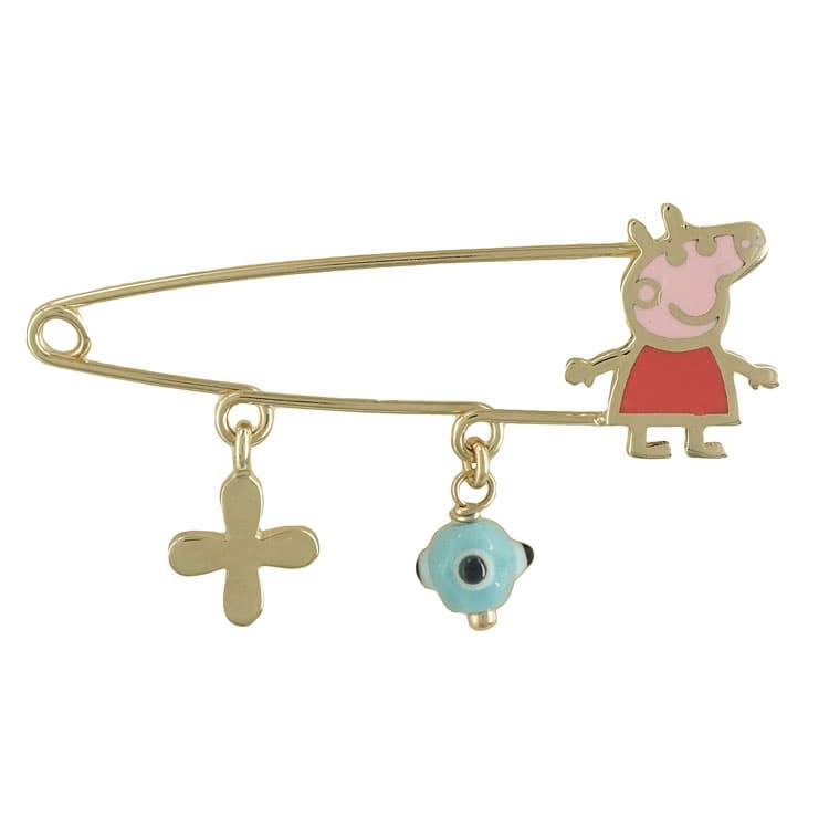 Κίτρινη Χρυσή Παραμάνα 9 Καρατίων για Νεογέννητο PR246