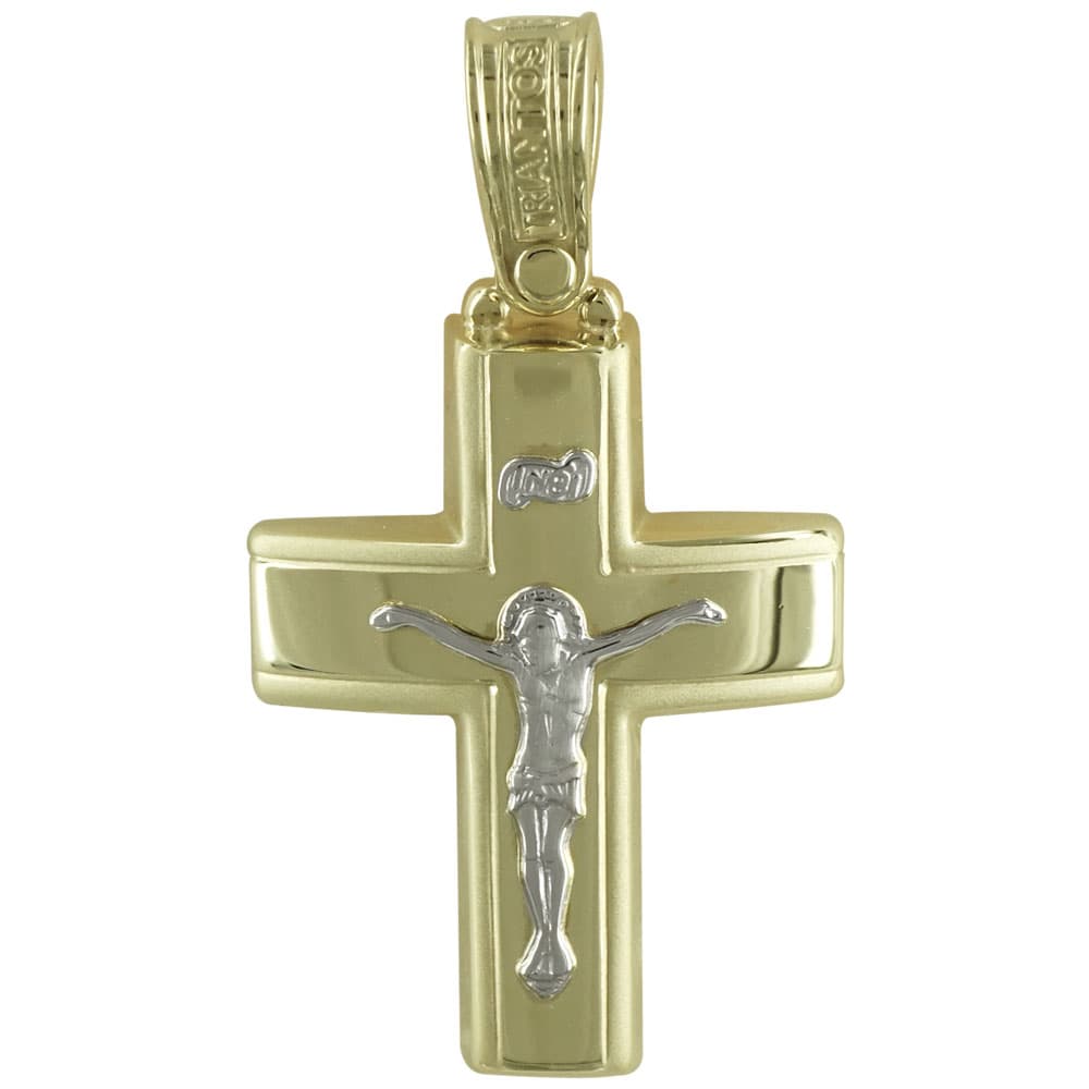 Boys' Baptism Crosses Σταυροί ΤΡΙΑΝΤΟΣ Gold