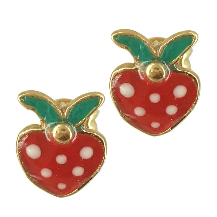 Ασημένια Παιδικά Σκουλαρίκια Φράουλες PSK216