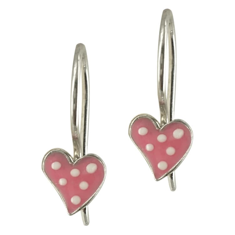 Ασημένια Παιδικά Σκουλαρίκια Καρδούλες PSK219