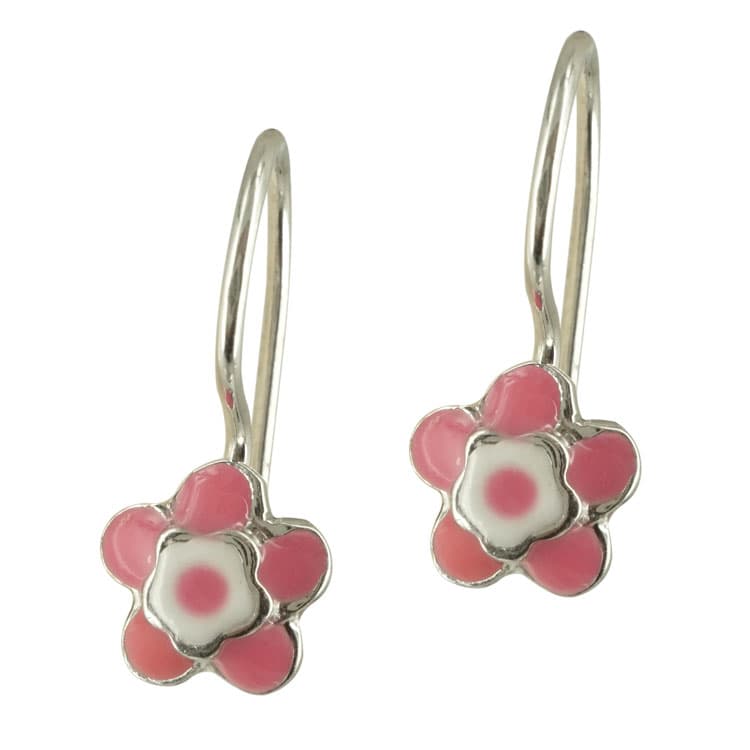 Ασημένια Παιδικά Σκουλαρίκια Μαργαρίτες PSK223