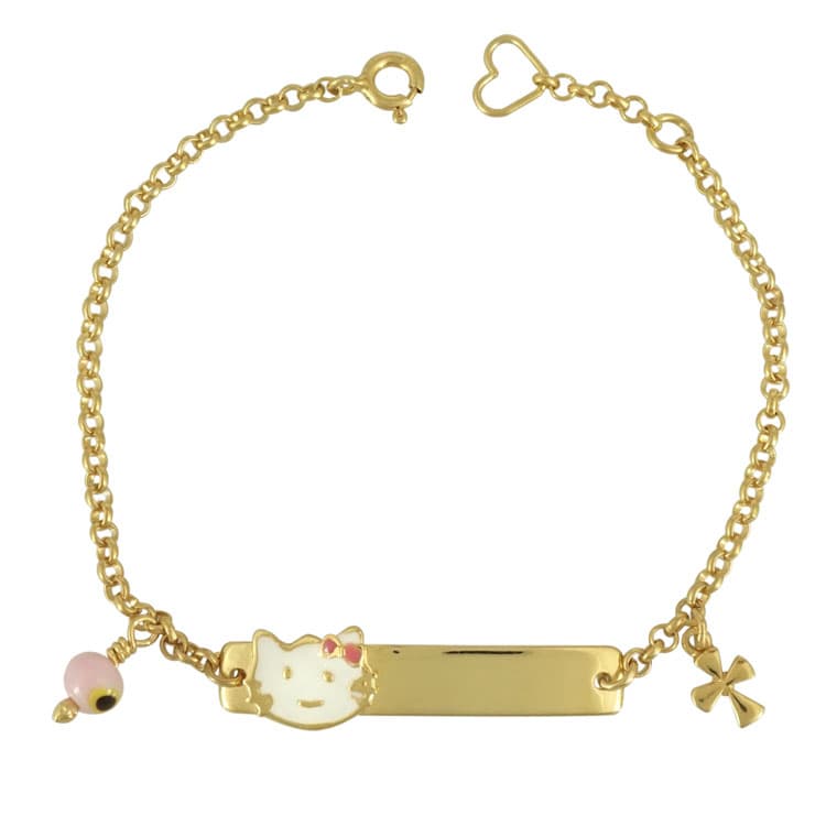 Ασημένια Επιχρυσωμένη Παιδική Ταυτότητα TVR236