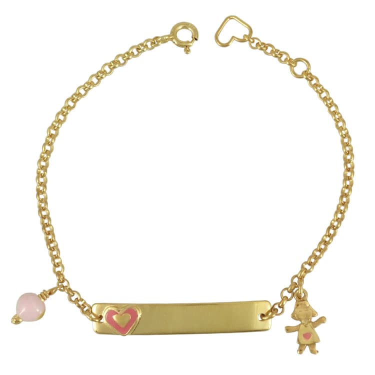 Ασημένια Επιχρυσωμένη Παιδική Ταυτότητα TVR238