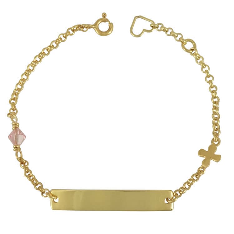 Ασημένια Επιχρυσωμένη Παιδική Ταυτότητα TVR245