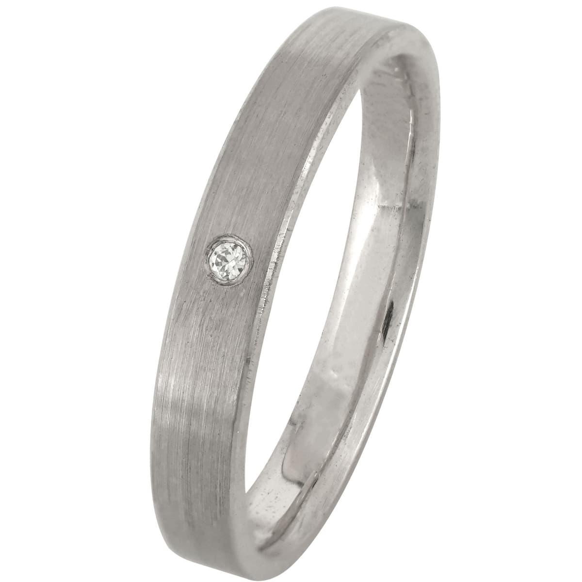 Λευκόχρυση Βέρα Γάμου με ή χωρίς Πέτρες WR168W k9 diamonds