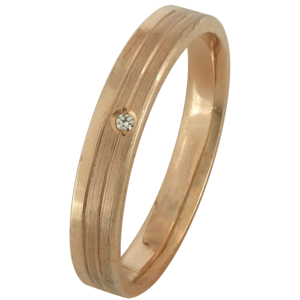 Ροζ Χρυσή Βέρα Γάμου με ή χωρίς Πέτρες WR171R k9 diamonds