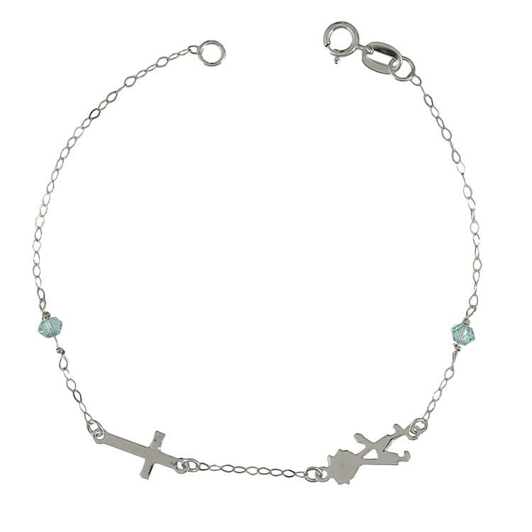 Λευκόχρυσο Παιδικό Βραχιόλι με Αγοράκι Κ14 PVR288