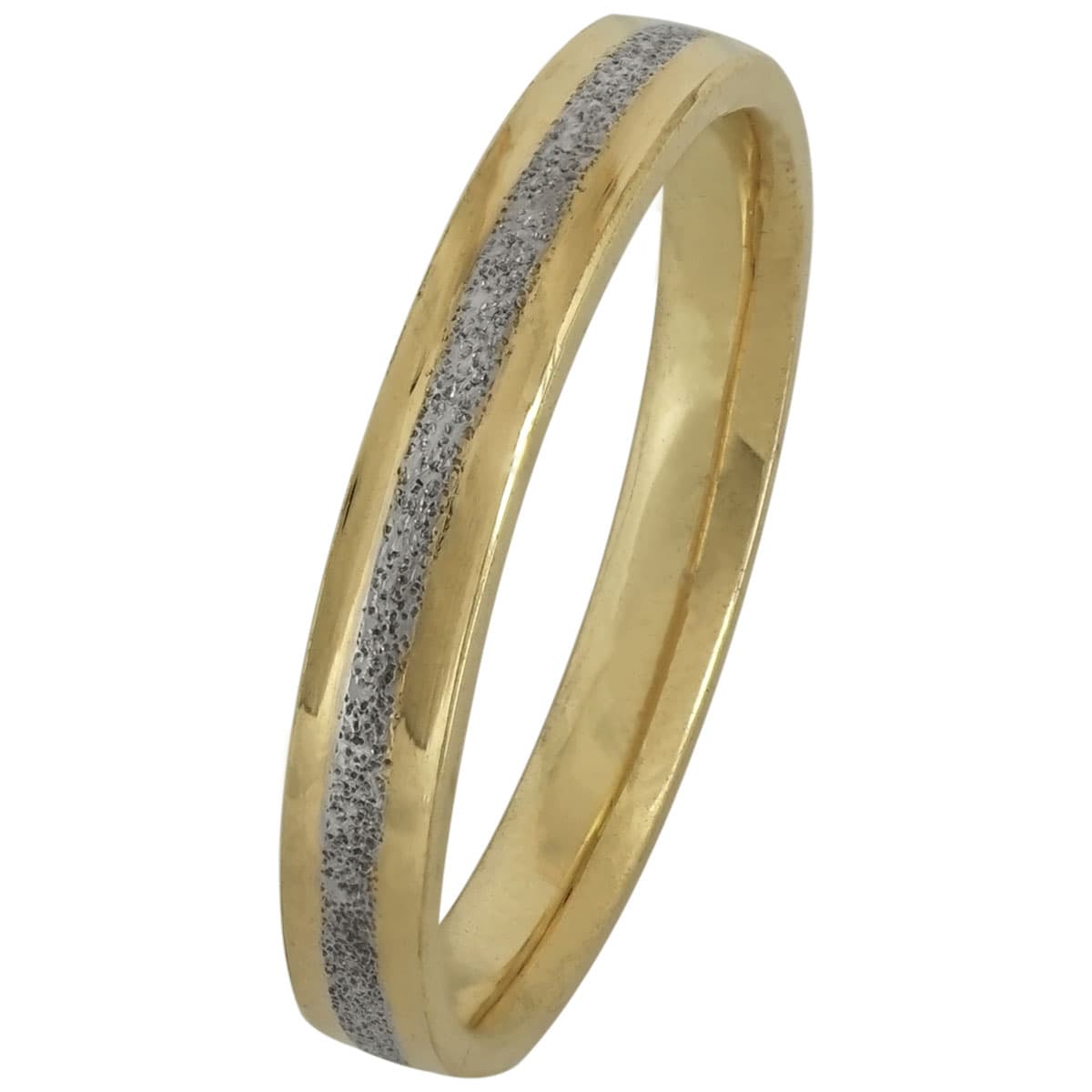 Δίχρωμη Ασημένια Βέρα Γάμου WRS181D