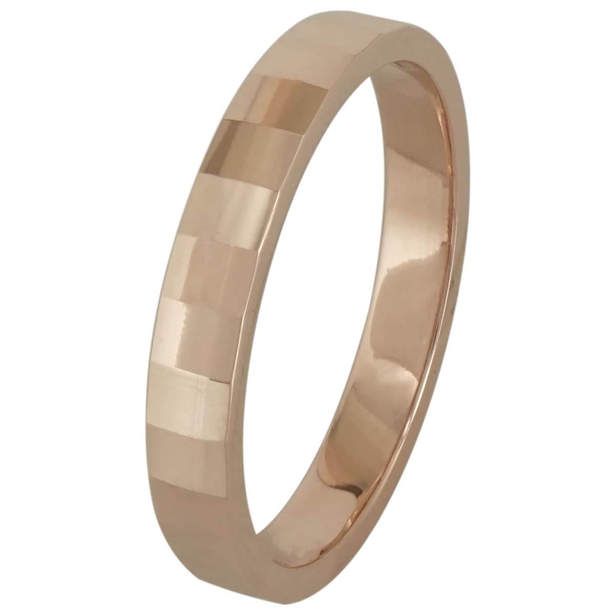 Ροζ Χρυσή Βέρα Γάμου WR195R k18