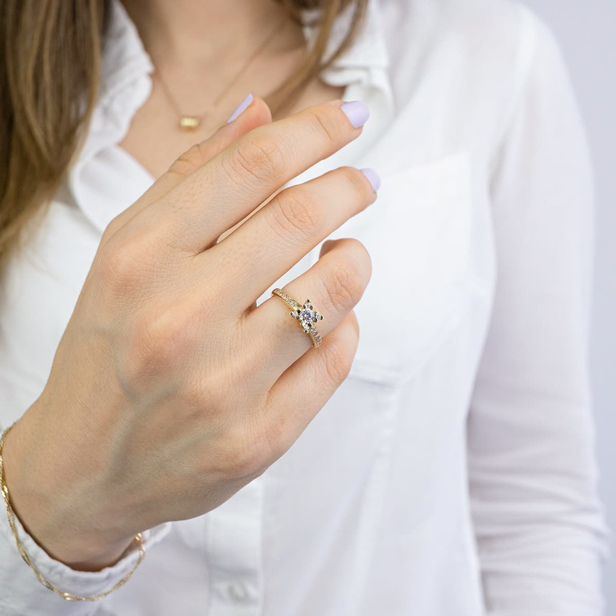 Women's Engagement Rings Gofas Gold