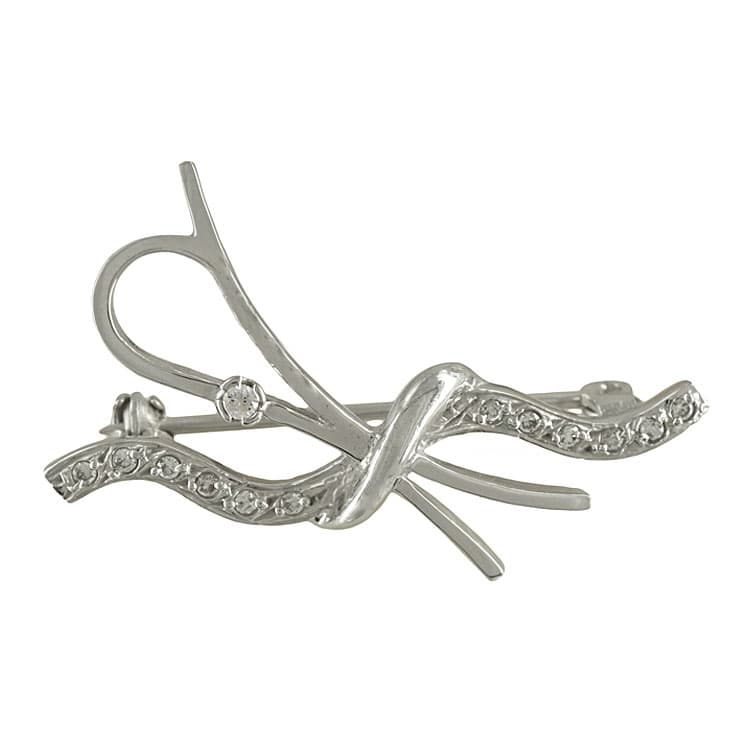 Καρφίτσα από Λευκό Χρυσό 14 Καρατίων KRF114